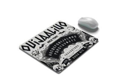 mousepad ouija calaveras y murcielagos