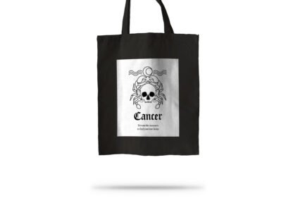 Tote Bag Negro Zodiaco Calavera Cancer