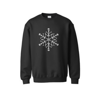 Sudadera copo de nieve con calaveras y huesos