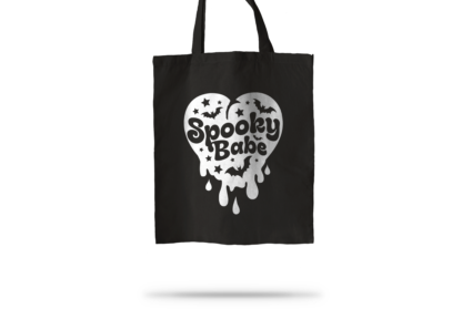 Tote-bag-negro-goth-con-frase